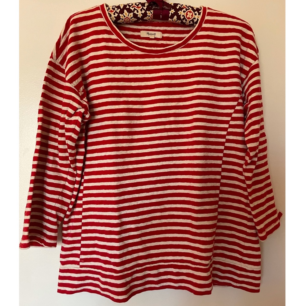 3/$30 | Madewell Red & White Stripped shirt
